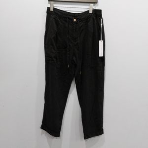 Young Fabulous and Broke Black Tie Waist Trousers New Large